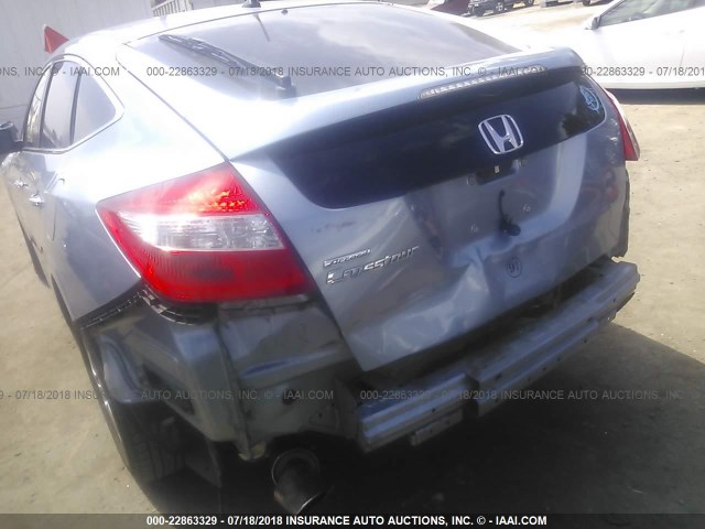 5J6TF1H38AL004310 - 2010 HONDA ACCORD CROSSTOUR EX BLUE photo 6