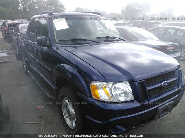 1FMZU77K34UA37887 - 2004 FORD EXPLORER SPORT TR  BLUE photo 1