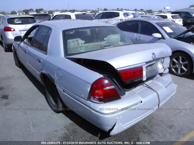 2MEFM74W8YX623786 - 2000 MERCURY GRAND MARQUIS GS SILVER photo 3