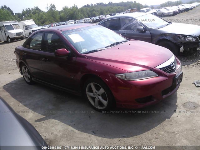 1YVHP80D945N97782 - 2004 MAZDA 6 S RED photo 1