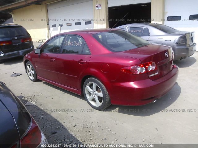 1YVHP80D945N97782 - 2004 MAZDA 6 S RED photo 3