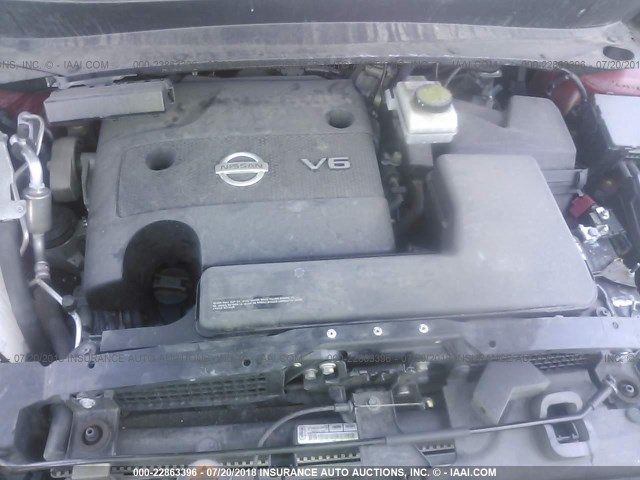 5N1AR2MM2FC710751 - 2015 NISSAN PATHFINDER S/SV/SL/PLATINUM 红色 照片 10