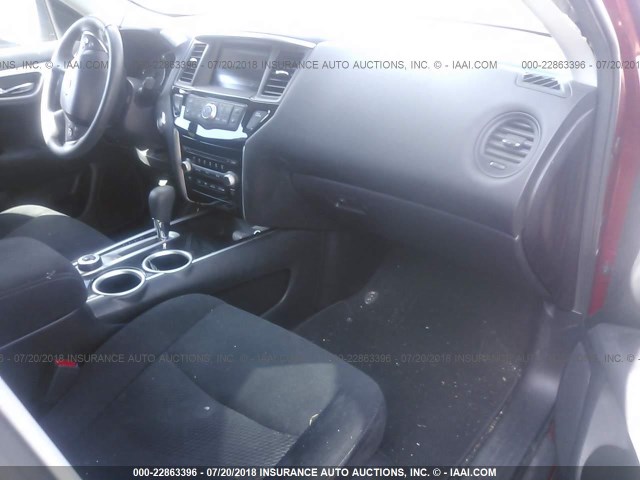 5N1AR2MM2FC710751 - 2015 NISSAN PATHFINDER S/SV/SL/PLATINUM 红色 照片 5