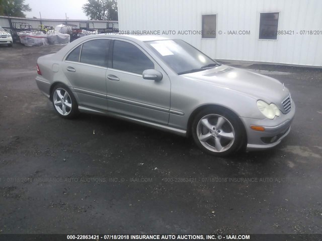 WDBRF40J45F619290 - 2005 MERCEDES-BENZ C 230K SPORT SEDAN TAN photo 1