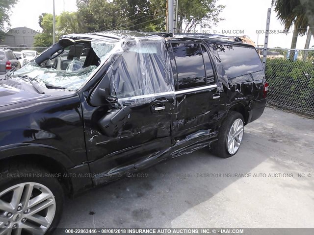 1FMJK1KT9HEA27333 - 2017 FORD EXPEDITION EL LIMITED BLACK photo 6