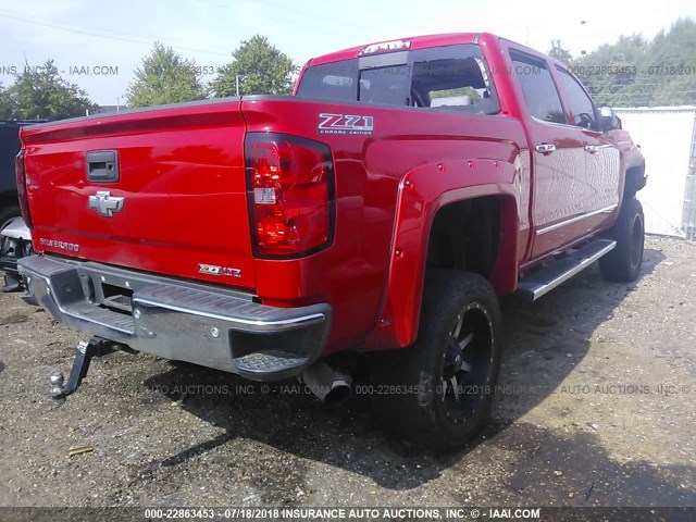 3GCUKSEC9EG214112 - 2014 CHEVROLET SILVERADO K1500 LTZ RED photo 4