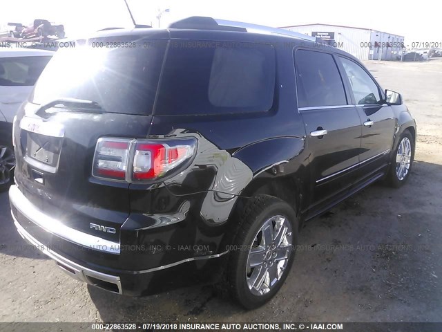 1GKKVTKD6GJ241954 - 2016 GMC ACADIA DENALI BLACK photo 4