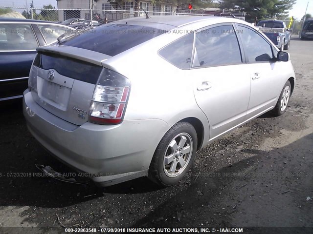 JTDKB20U857040763 - 2005 TOYOTA PRIUS SILVER photo 4
