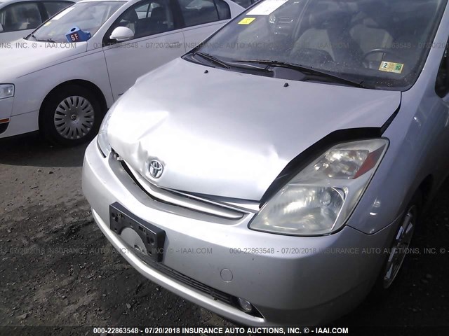 JTDKB20U857040763 - 2005 TOYOTA PRIUS SILVER photo 6