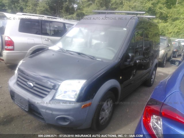 NM0LS6AN2DT142324 - 2013 FORD TRANSIT CONNECT XL BLACK photo 2