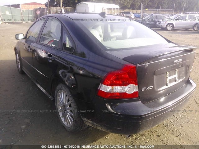 YV1MS682162196672 - 2006 VOLVO S40 T5 BLACK photo 3