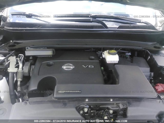 5N1AR2MM7GC601543 - 2016 NISSAN PATHFINDER S/SV/SL/PLATINUM BLACK photo 10