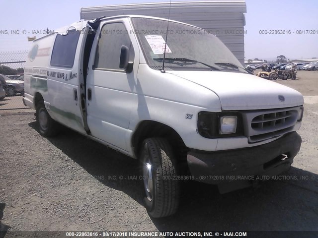 1FTSS34S71HB66650 - 2001 FORD ECONOLINE E350 SUPER DUTY VAN WHITE photo 1