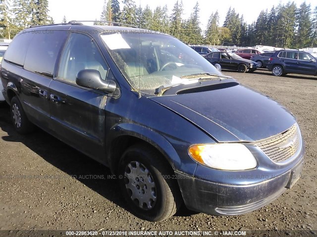 2C4GP44372R756732 - 2002 CHRYSLER TOWN & COUNTRY LX BLUE photo 1