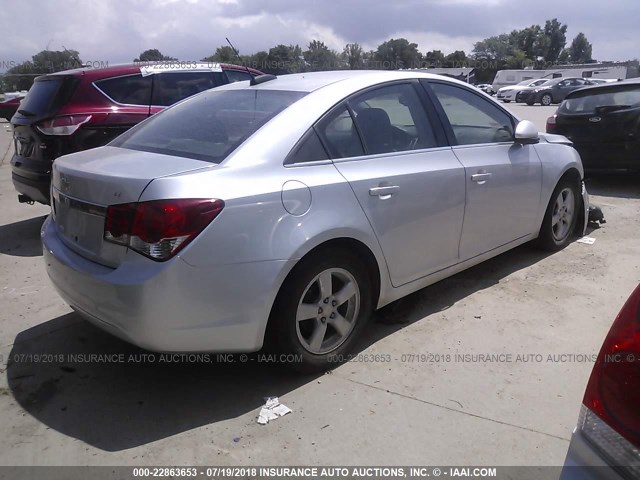 1G1PC5SB0F7102697 - 2015 CHEVROLET CRUZE LT SILVER photo 4