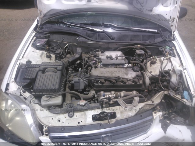 1HGEN1648YL000380 - 2000 HONDA CIVIC GX WHITE photo 10