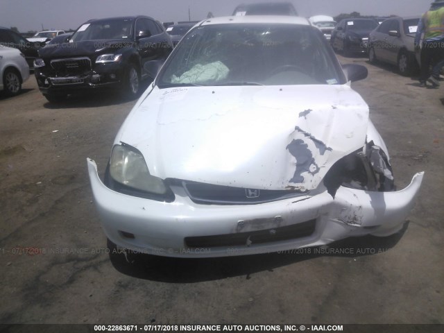 1HGEN1648YL000380 - 2000 HONDA CIVIC GX WHITE photo 6