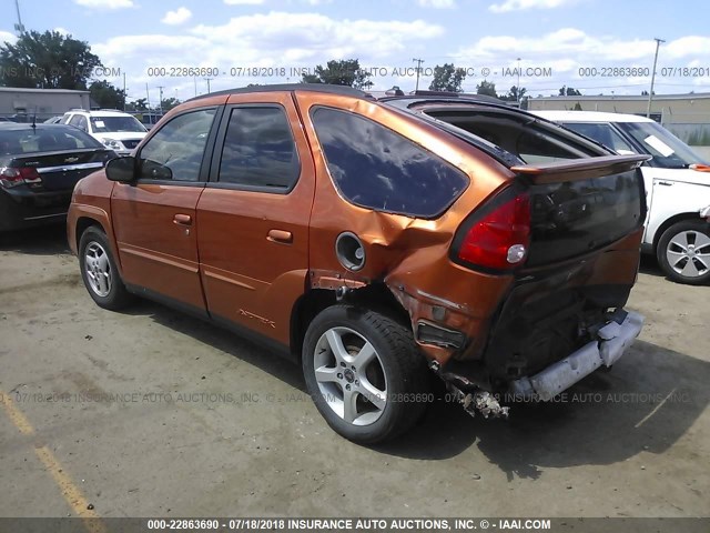 3G7DA03E35S509794 - 2005 PONTIAC AZTEK ORANGE photo 3