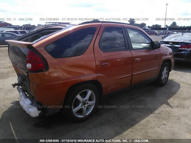 3G7DA03E35S509794 - 2005 PONTIAC AZTEK ORANGE photo 4