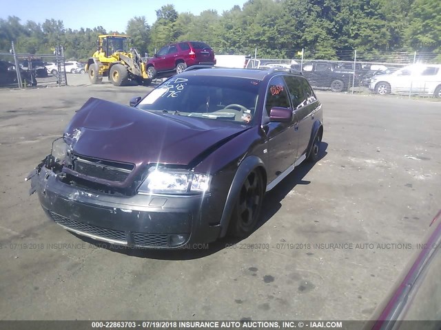 WA1YD64B74N098176 - 2004 AUDI ALLROAD BURGUNDY photo 2