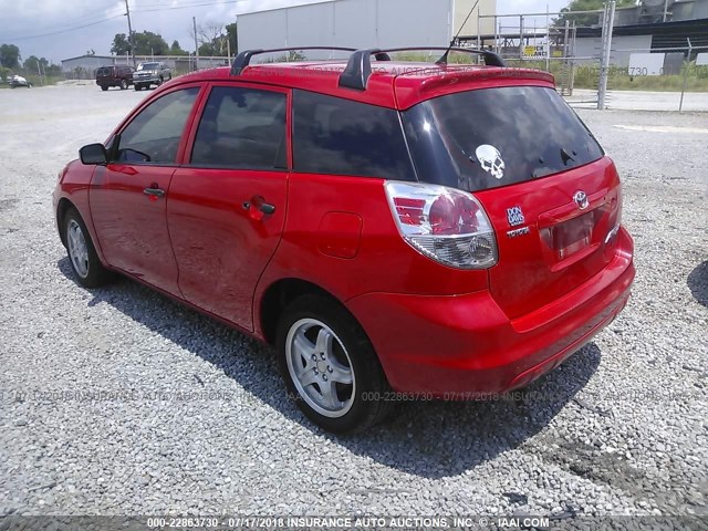 2T1KR32E07C633073 - 2007 TOYOTA COROLLA MATRIX XR RED photo 3