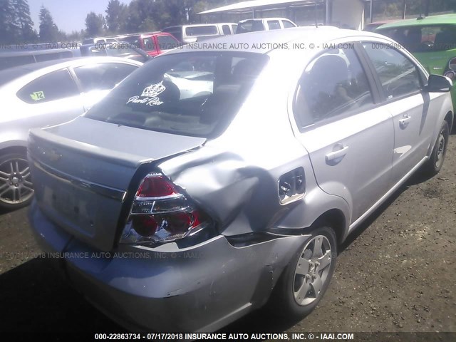 KL1TD5DE3AB122689 - 2010 CHEVROLET AVEO LS/LT SILVER photo 4