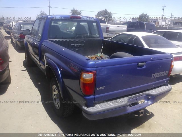 4F4YR16V03TM13242 - 2003 MAZDA B3000 CAB PLUS BLUE photo 3