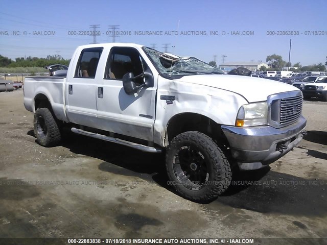 1FTSW31F72EC52491 - 2002 FORD F350 SRW SUPER DUTY WHITE photo 1