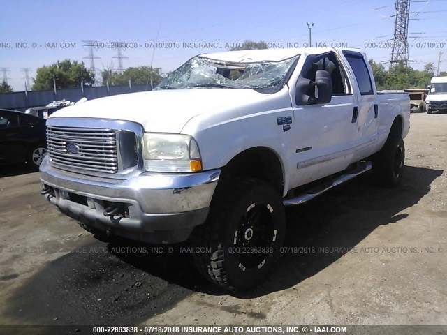 1FTSW31F72EC52491 - 2002 FORD F350 SRW SUPER DUTY WHITE photo 2