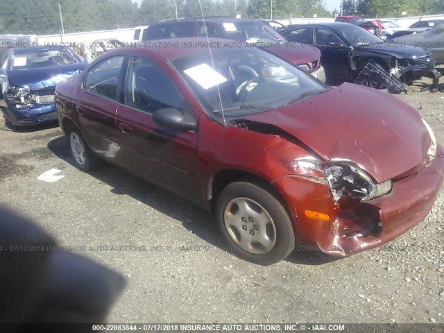 1B3ES46C01D146659 - 2001 DODGE NEON SE/ES RED photo 1