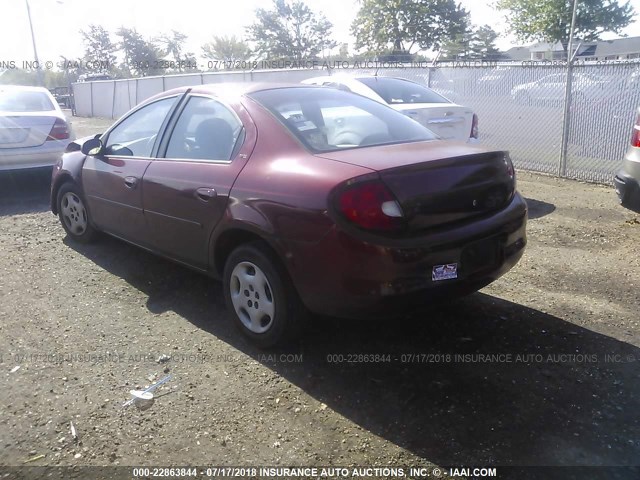 1B3ES46C01D146659 - 2001 DODGE NEON SE/ES RED photo 3