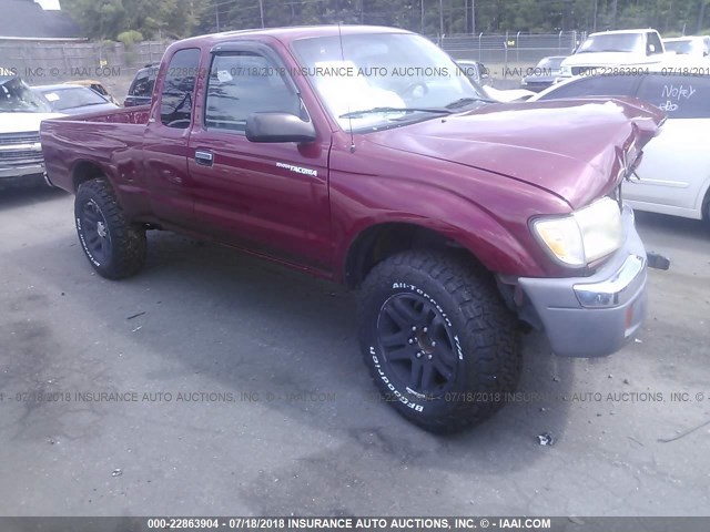 4TASN92N4YZ629688 - 2000 TOYOTA TACOMA XTRACAB PRERUNNER წითელი ფოტო 1