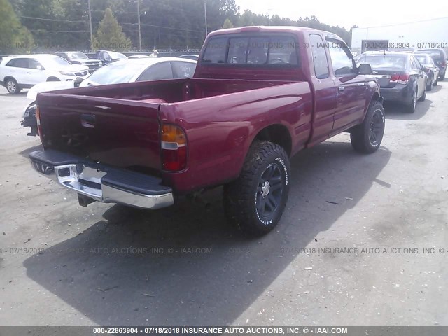 4TASN92N4YZ629688 - 2000 TOYOTA TACOMA XTRACAB PRERUNNER წითელი ფოტო 4