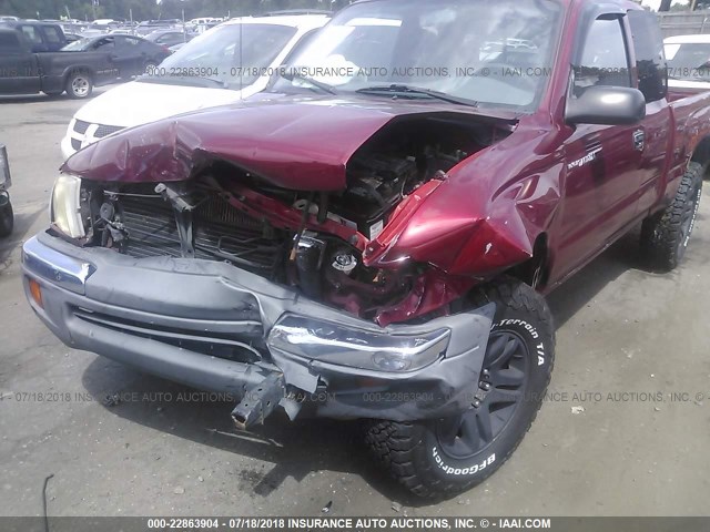 4TASN92N4YZ629688 - 2000 TOYOTA TACOMA XTRACAB PRERUNNER წითელი ფოტო 6