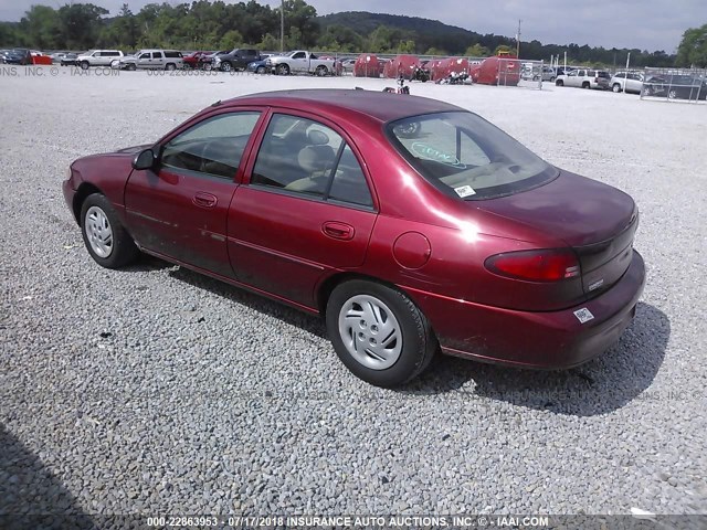 3FAFP13P42R128254 - 2002 FORD ESCORT MAROON photo 3