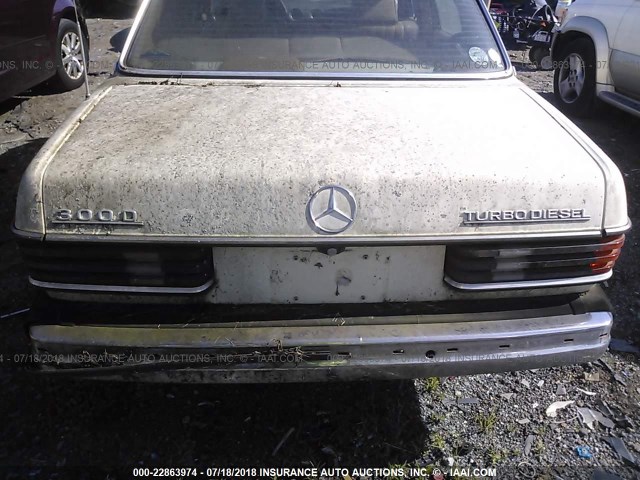 WDBAB33C3FA257743 - 1985 MERCEDES-BENZ 300 DT BEIGE photo 6