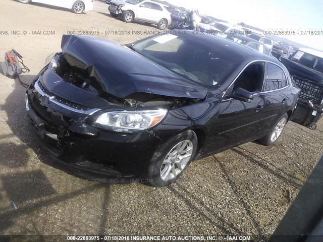 1G11C5SL6EF227593 - 2014 CHEVROLET MALIBU 1LT BLACK photo 2