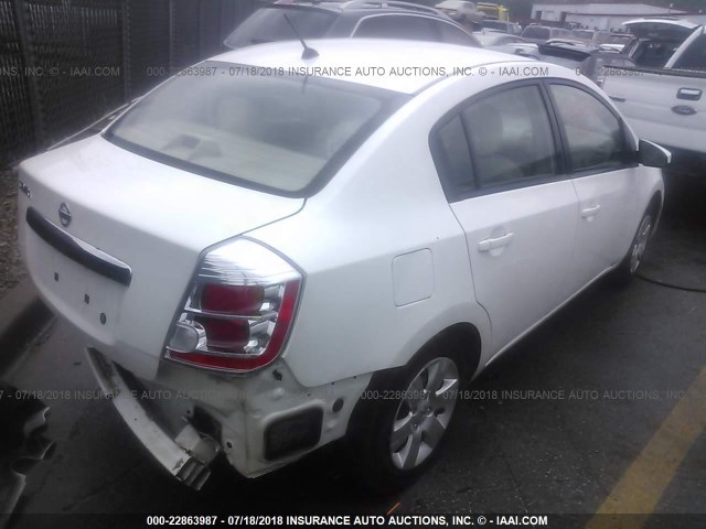 3N1AB6AP6BL696126 - 2011 NISSAN SENTRA 2.0/2.0S/SR/2.0SL WHITE photo 4