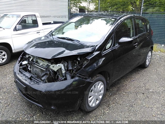 3N1CE2CPXFL390638 - 2015 NISSAN VERSA NOTE S/S PLUS/SV/SL/SR BLACK photo 2