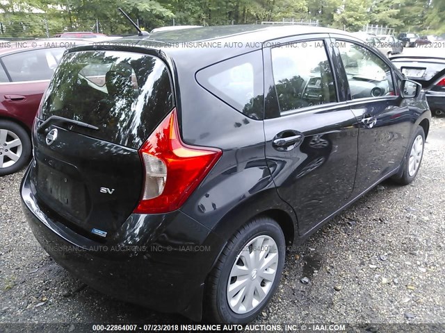3N1CE2CPXFL390638 - 2015 NISSAN VERSA NOTE S/S PLUS/SV/SL/SR BLACK photo 4