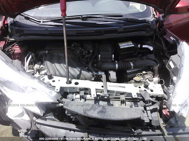 3N1CE2CP3GL364285 - 2016 NISSAN VERSA NOTE S/S PLUS/SV/SL/SR BURGUNDY photo 10