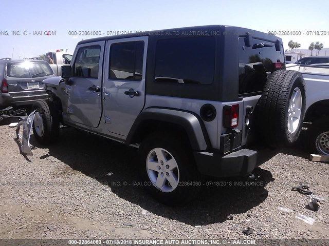 1C4BJWDG8HL714856 - 2017 JEEP WRANGLER UNLIMITE SPORT SILVER photo 3