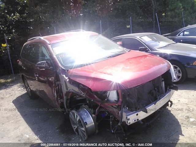 5N1DR2MM6HC667550 - 2017 NISSAN PATHFINDER S/SV/SL/PLATINUM RED photo 1