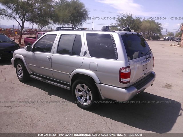 JN8DR09X74W804309 - 2004 NISSAN PATHFINDER LE/SE SILVER photo 3