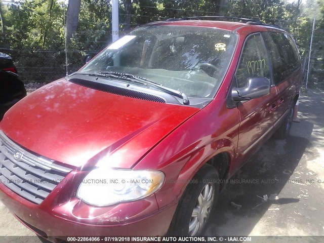 2C4GP54L85R505888 - 2005 CHRYSLER TOWN & COUNTRY TOURING RED photo 2