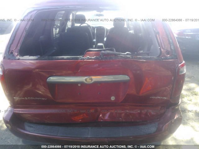 2C4GP54L85R505888 - 2005 CHRYSLER TOWN & COUNTRY TOURING RED photo 6