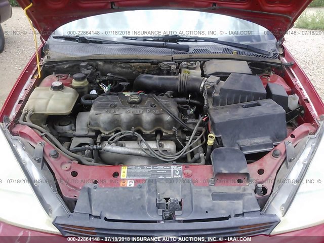 1FAFP34P61W171693 - 2001 FORD FOCUS SE/SE COMFORT RED photo 10