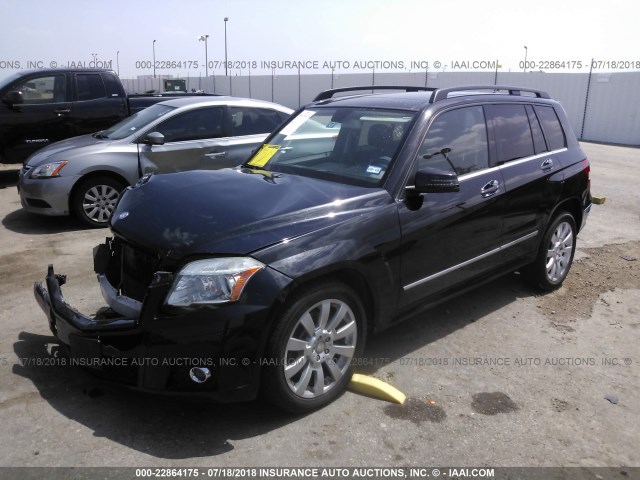 WDCGG8HB3BF530777 - 2011 MERCEDES-BENZ GLK 350 4MATIC BLACK photo 2