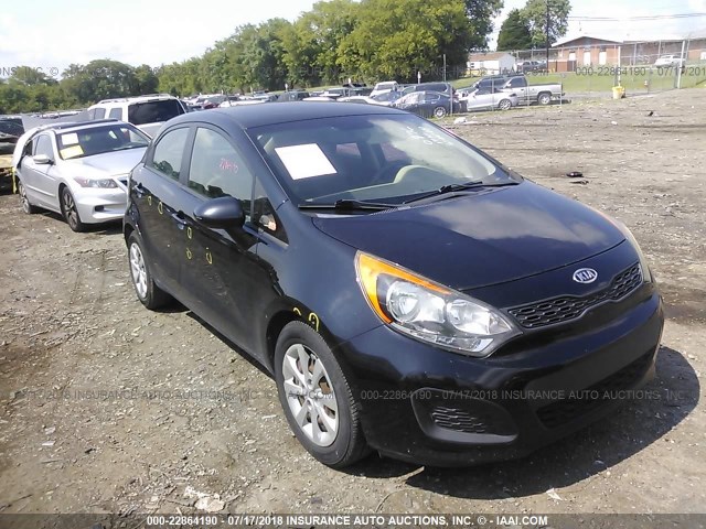 KNADM5A31C6080936 - 2012 KIA RIO LX BLACK photo 1