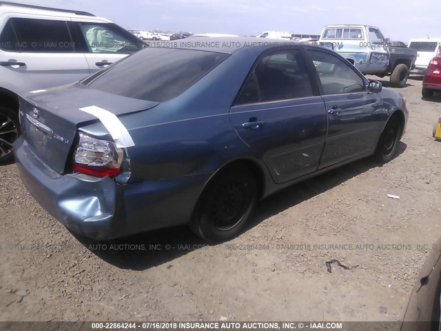 4T1BE32K93U237430 - 2003 TOYOTA CAMRY LE/XLE/SE ლურჯი ფოტო 4